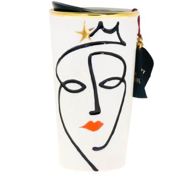 Starbucks Other - 2016 Starbucks Siren Travel Mug Double Tumbler Mermaid Crystal Lips 10oz Face
